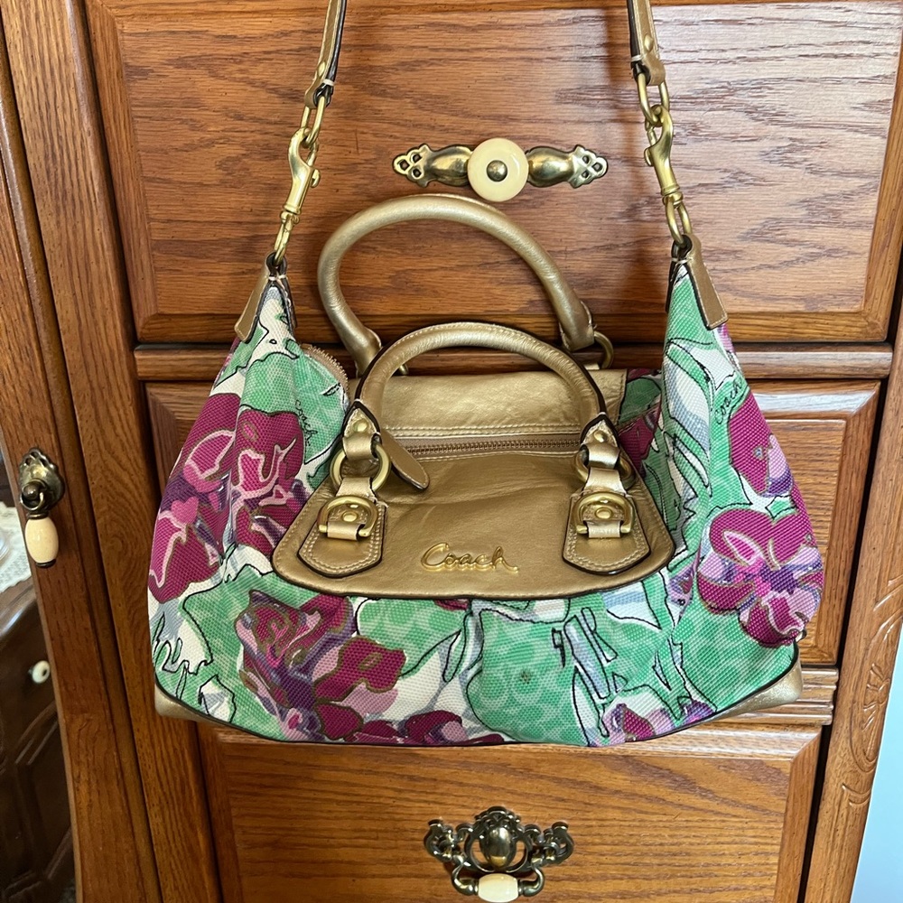 Coach, Ashley, floral iris bag